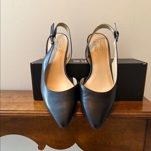 Naturalizer Elegant Black Slingback Heels